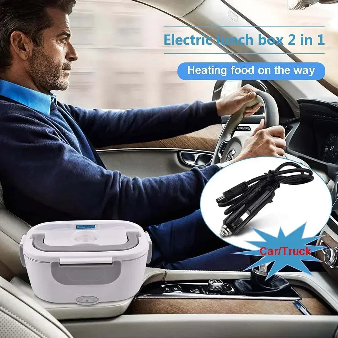 2-in-1 Electric Heating Lunch Box – Portable Food Warmer with Dual Function for Heating and Storing Meals on the Go