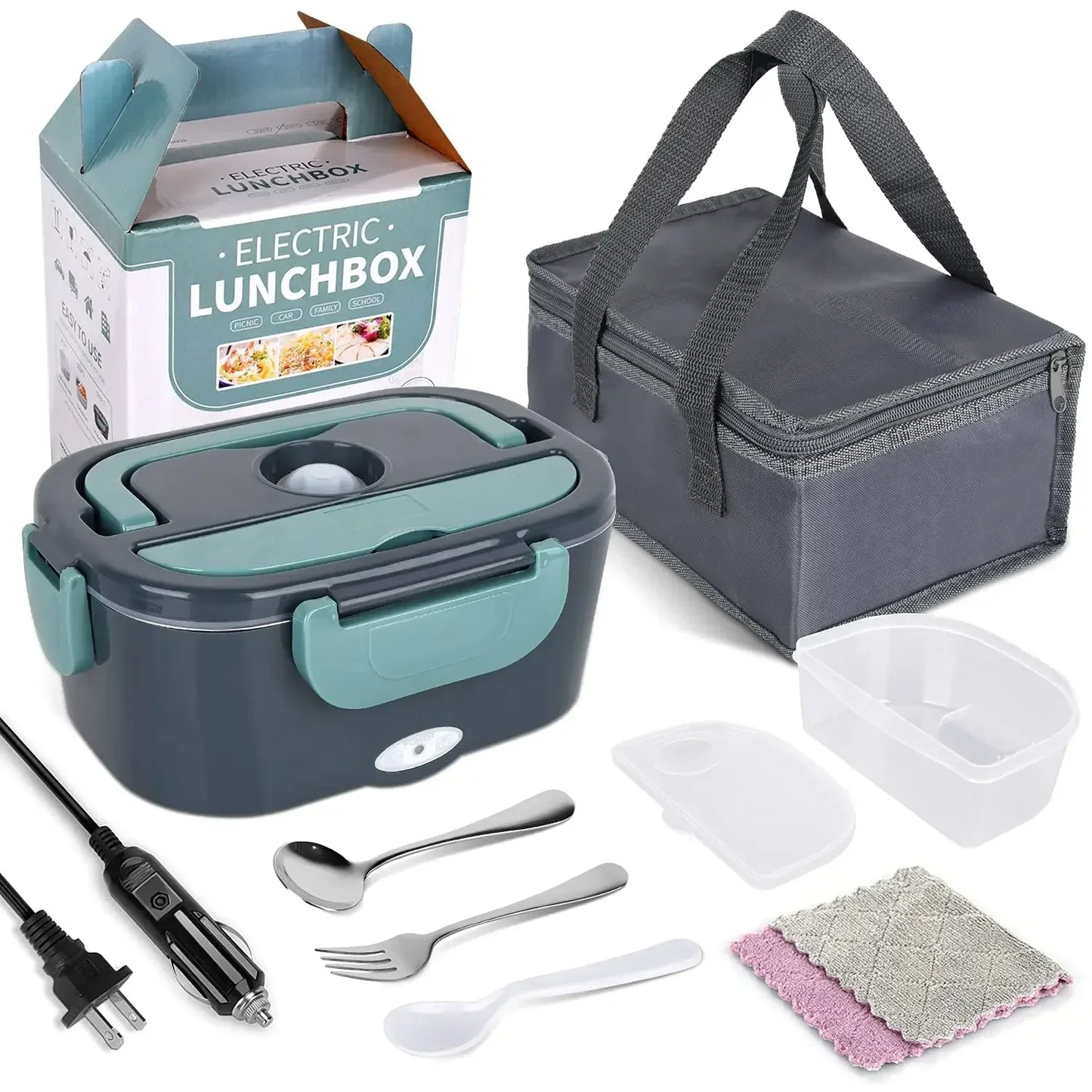 2-in-1 Electric Heating Lunch Box – Portable Food Warmer with Dual Function for Heating and Storing Meals on the Go