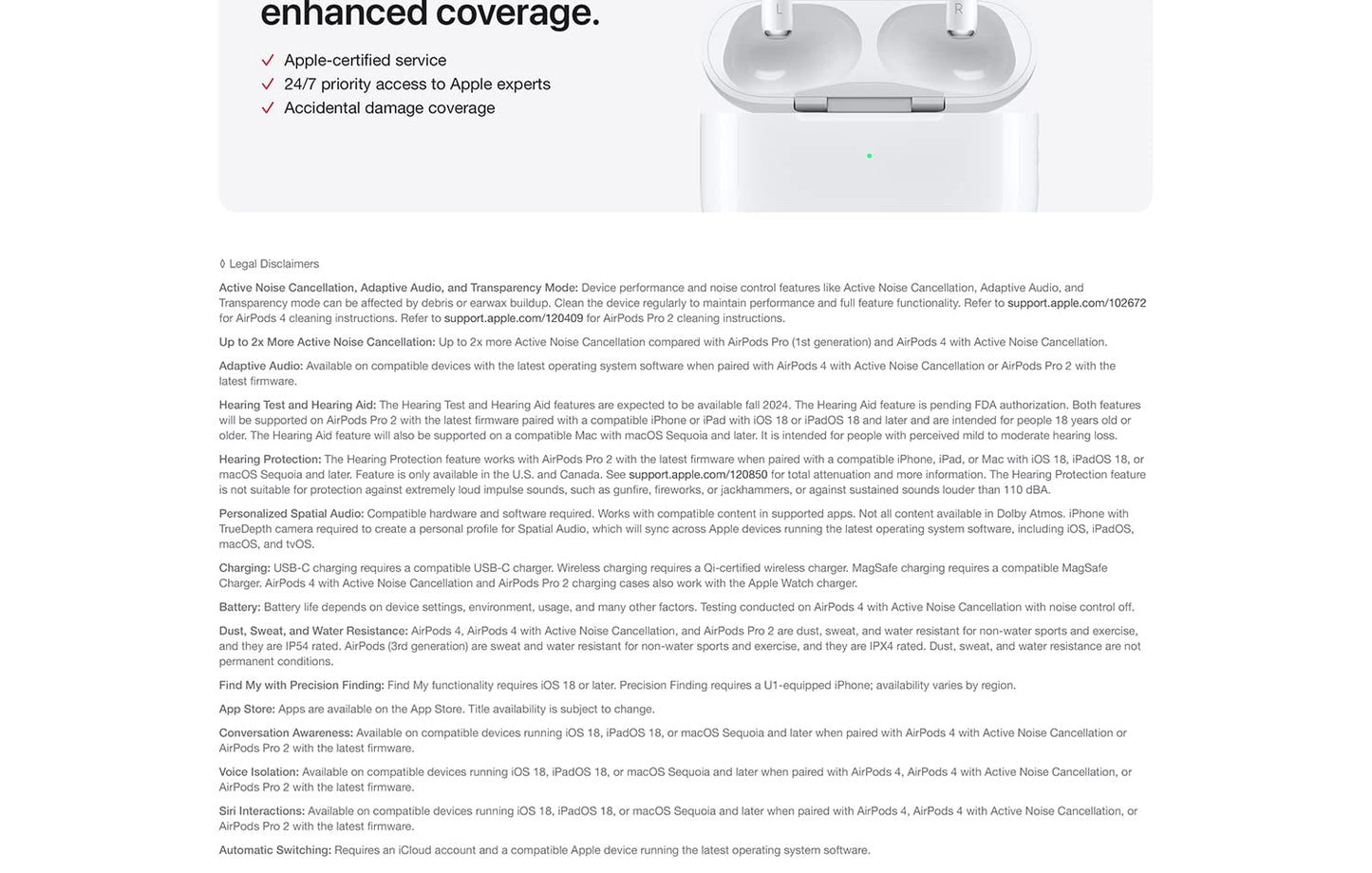 Apple AirPods Pro 2 – Wireless Bluetooth Earbuds with Active Noise Cancellation, Transparency Mode, Spatial Audio & USB-C MagSafe Charging Case