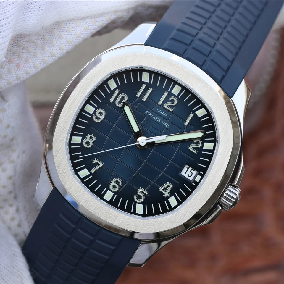 2021 New Arrivals Mens Watches Top Brand Luxury Fashion Wristwatch Stainless Stee Case Rubber Strap Watch 50m Waterproof Clock
