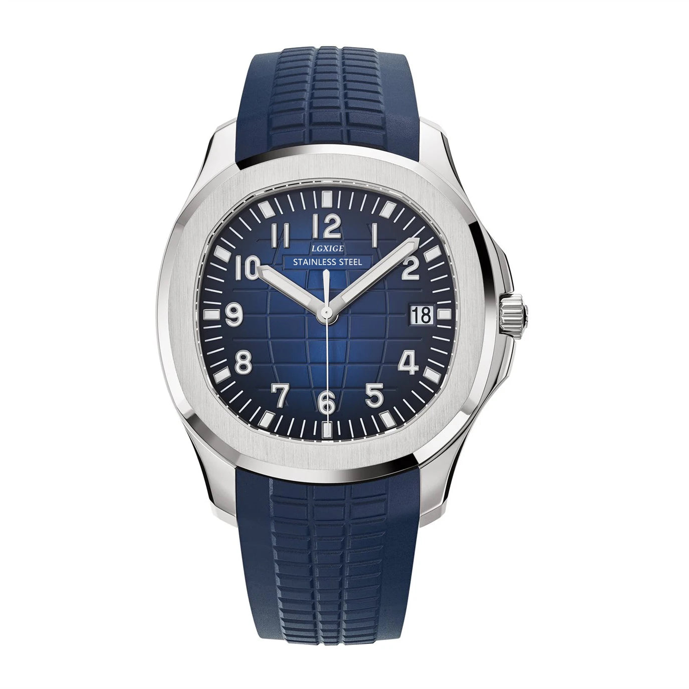 2021 New Arrivals Mens Watches Top Brand Luxury Fashion Wristwatch Stainless Stee Case Rubber Strap Watch 50m Waterproof Clock