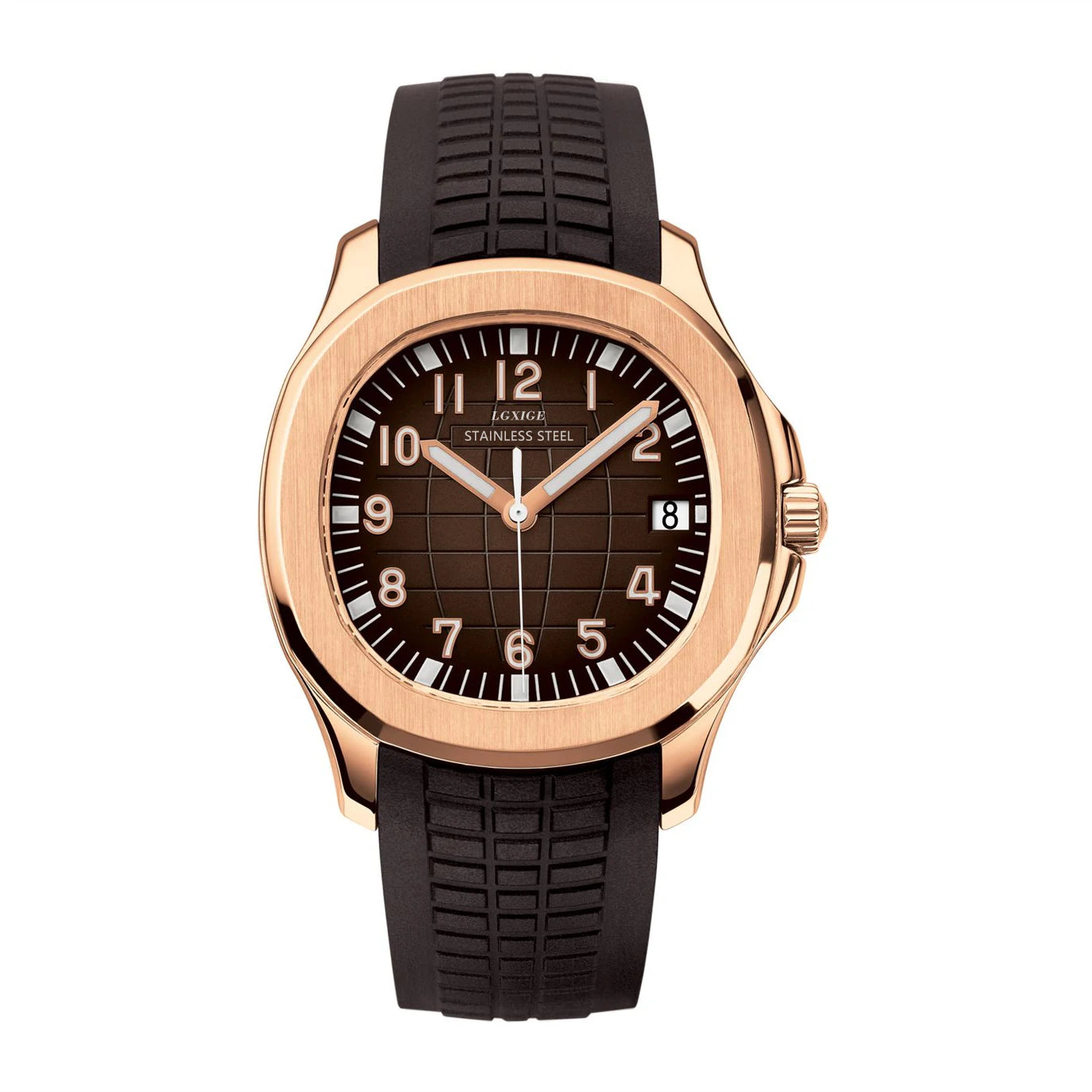 2021 New Arrivals Mens Watches Top Brand Luxury Fashion Wristwatch Stainless Stee Case Rubber Strap Watch 50m Waterproof Clock