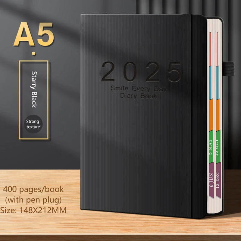 Simple Agenda Book Business Management Plan Notebook Calendar Notepad Efficiency Notebook Office Supply Students Stationery