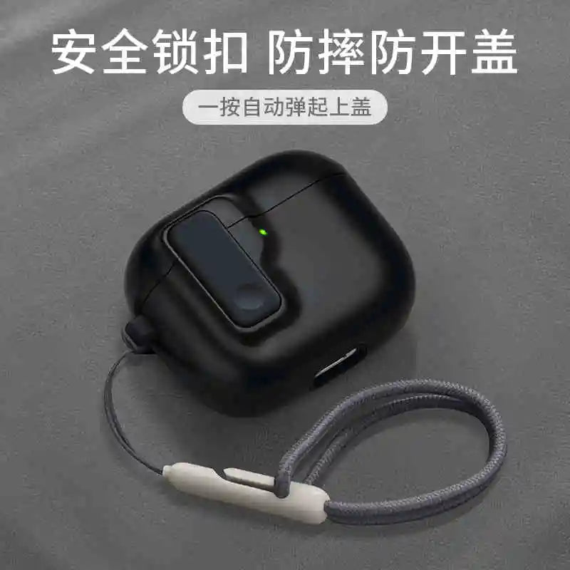 2025 New Hard Protector for AirPods 4 with Magnetic Lid Lock Hybrid Case Luxury Protection Cover for Apple AirPods 4(USB C)