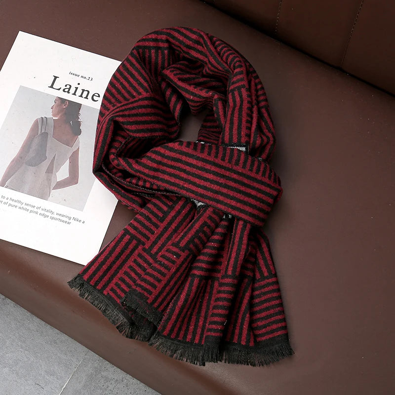 Fashion Scarves Man Autumn Winter Thick Warm Cashmere Business Long Wraps Boy Classic Shawl Free Shipping muffler