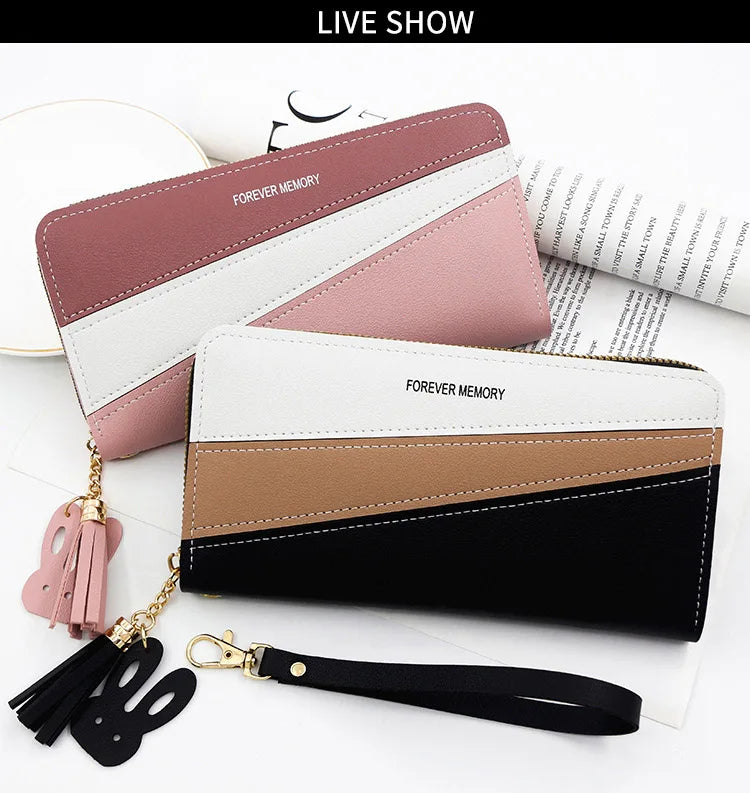 New Long Women Wallets Cute Fashion Multifunctional Clutch Female Wallet Card Holder Luxury PU Leather Women's Purses