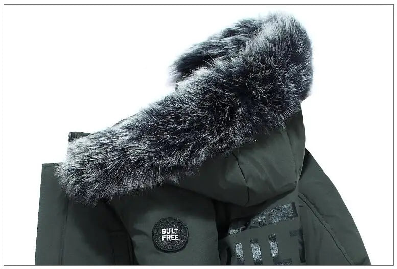 New Winter Men Hooded Fur Collar Puffer Jackets Long Duck Down Coats Quality Male Outdoor Casual Thicker Warm Parkas Size 3XL
