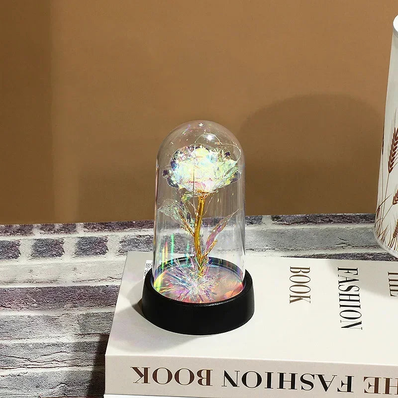 New LED Simulation Rose Flower Light Beautiful Realistic Looking Night Light  Eternal Flower Party Supplies For Valentine's Day