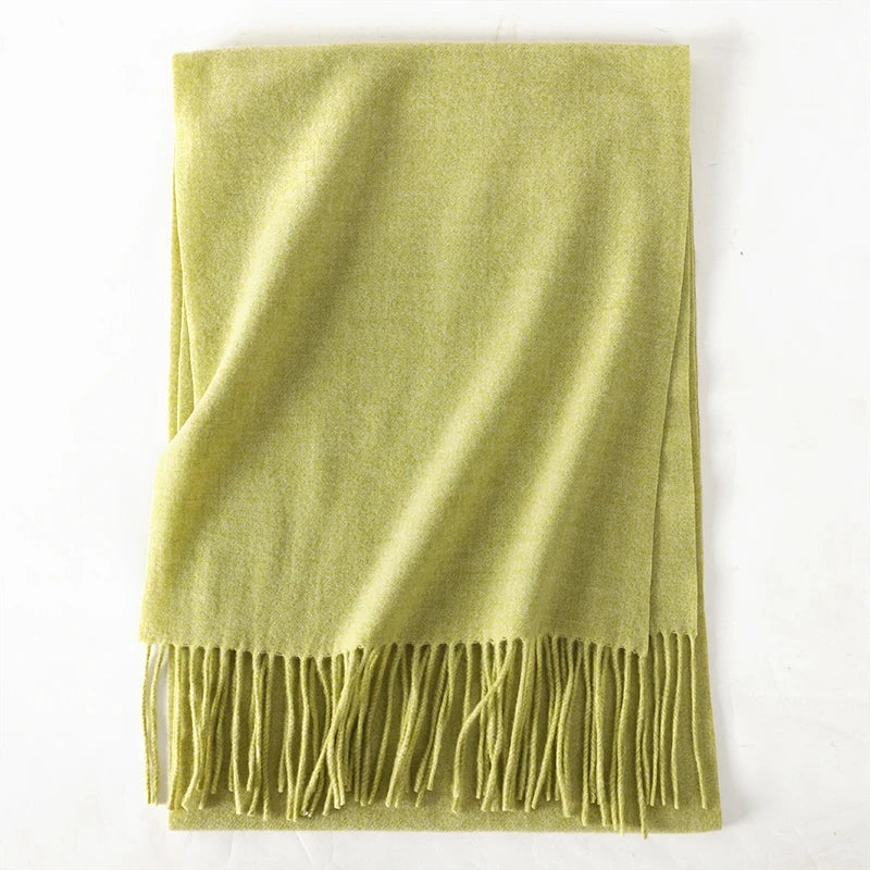New 62 Color Winter Scarf For Women Long Warm Cashmere Scarves Hijab Solid Lady Shawl Wrap Female Pashmina Bandana Head Scarfs