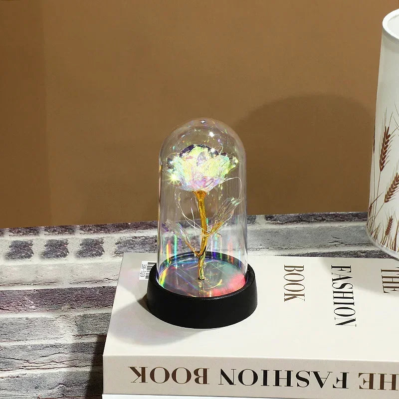 New LED Simulation Rose Flower Light Beautiful Realistic Looking Night Light  Eternal Flower Party Supplies For Valentine's Day