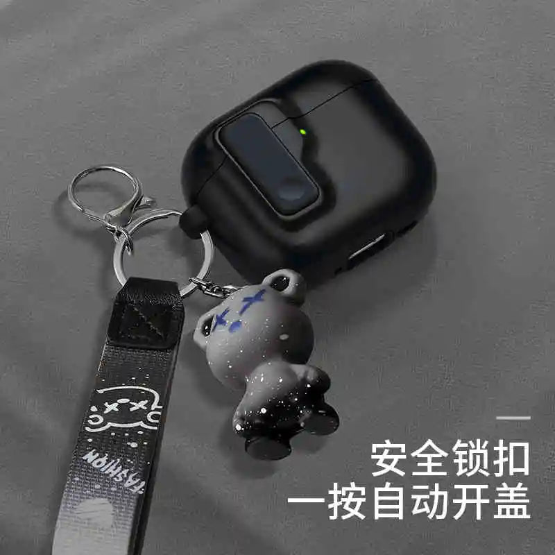 2025 New Hard Protector for AirPods 4 with Magnetic Lid Lock Hybrid Case Luxury Protection Cover for Apple AirPods 4(USB C)