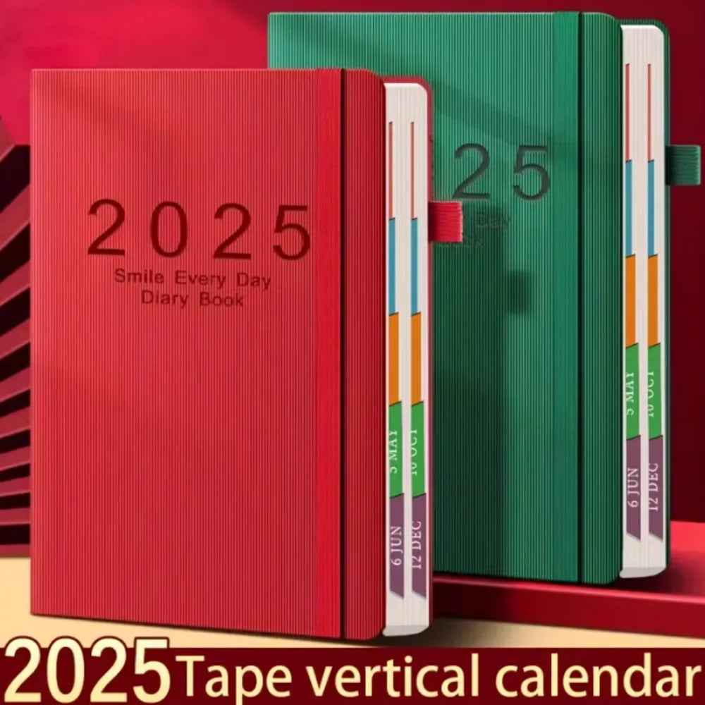 2025 New Plan: 400 page Calendar Log Self discipline Check in Time Management One page per day, 365 day Plan Office for Students