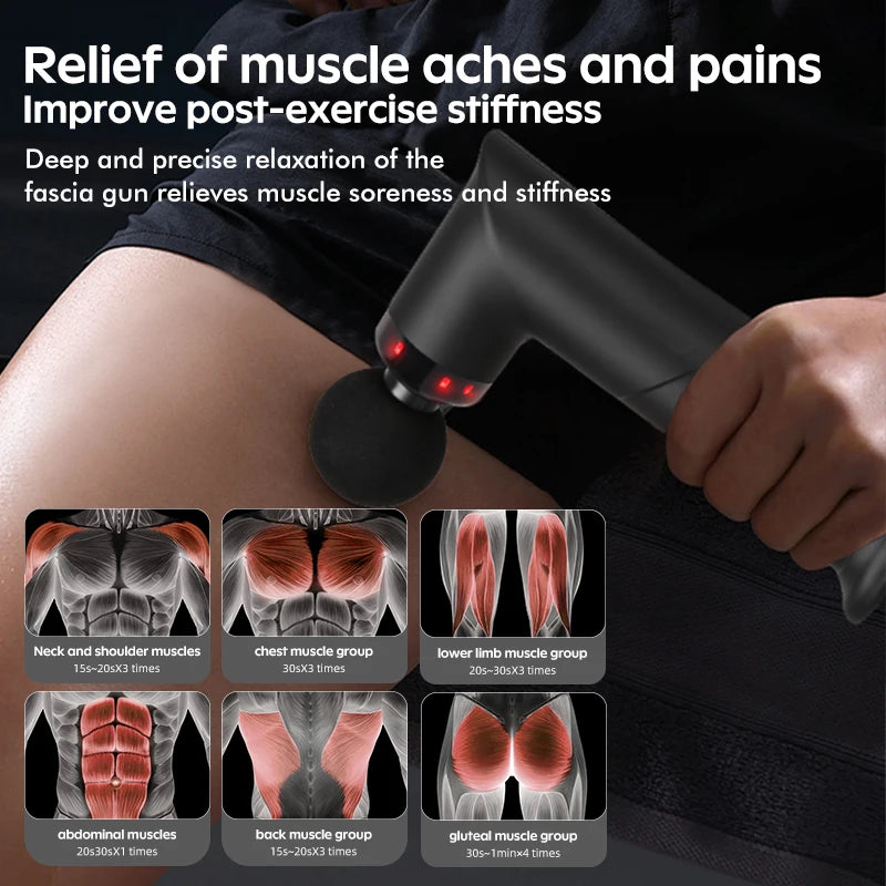 Mini Muscle Massage Gun Protable Body Massager Deep Handheld Percussion Massager For Body Back And Neck Leg