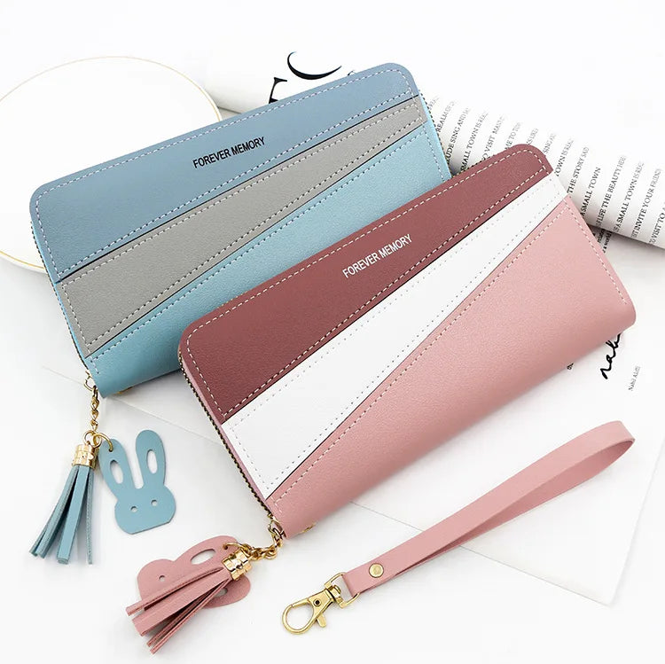 New Long Women Wallets Cute Fashion Multifunctional Clutch Female Wallet Card Holder Luxury PU Leather Women's Purses