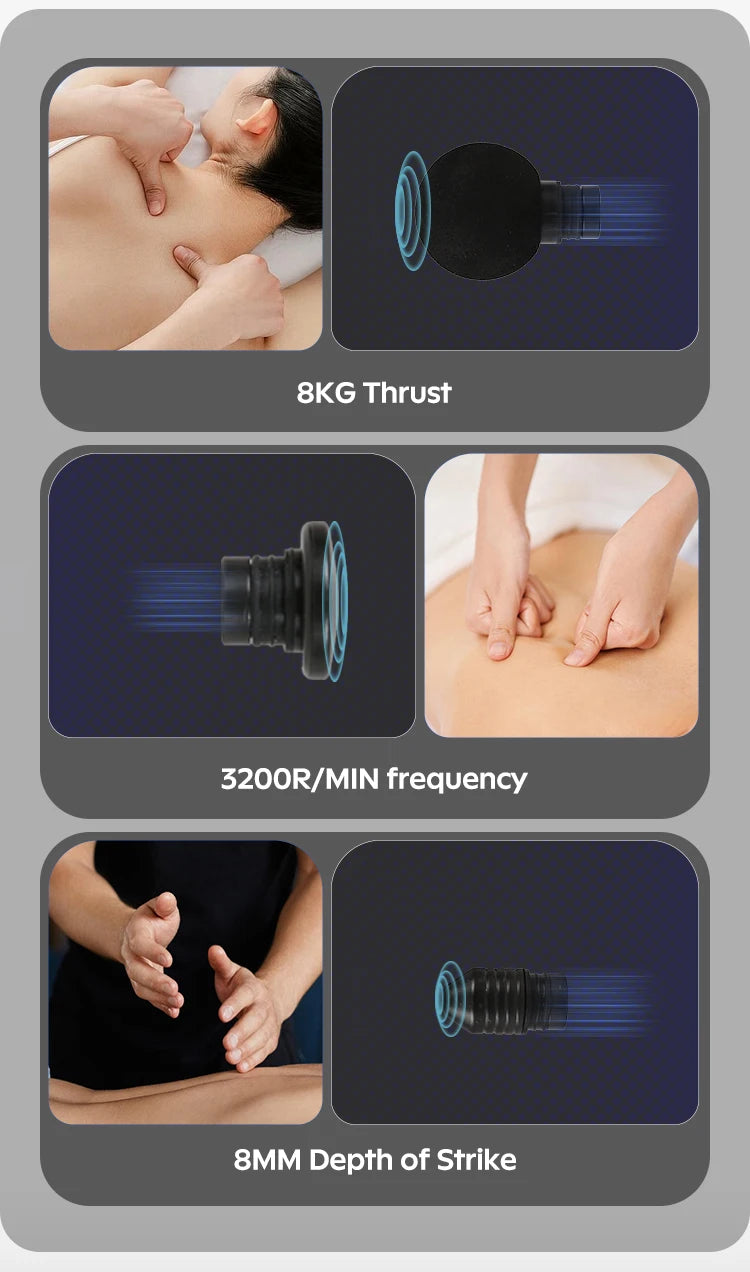 Mini Muscle Massage Gun Protable Body Massager Deep Handheld Percussion Massager For Body Back And Neck Leg