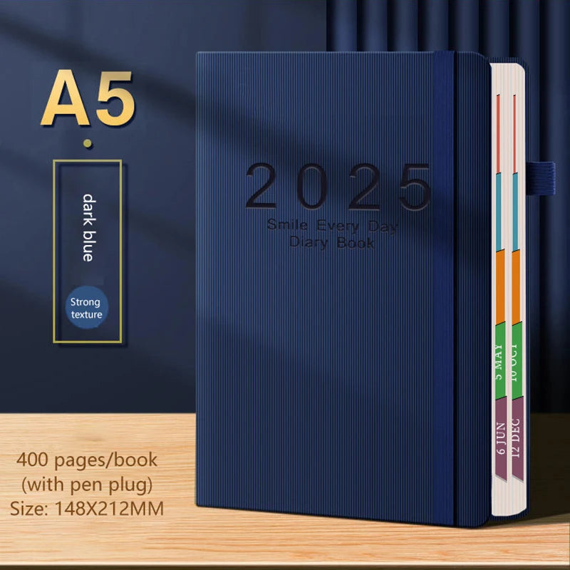 Simple Agenda Book Business Management Plan Notebook Calendar Notepad Efficiency Notebook Office Supply Students Stationery