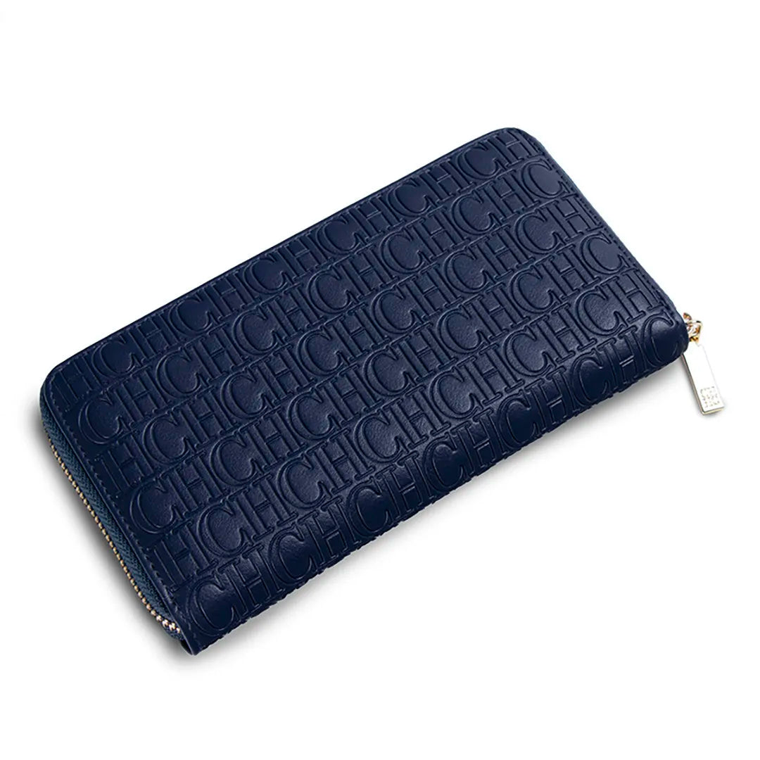 CH Women's Solid Colour Long Wallet Niche Design Fashion Simple Large Capacity Bag Luxury Temperament Vintage Classic Wallet