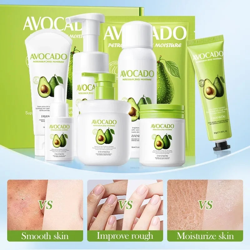Avocado Skin Care Set Replenish your skin with nutrients Nourish your skin to reduce fine lines Hydrate and moisturize your skin