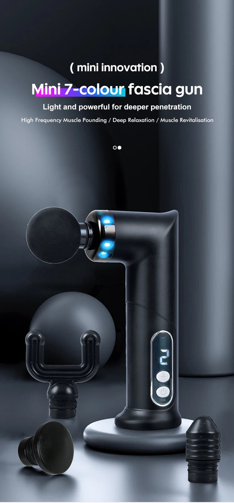 Mini Muscle Massage Gun Protable Body Massager Deep Handheld Percussion Massager For Body Back And Neck Leg