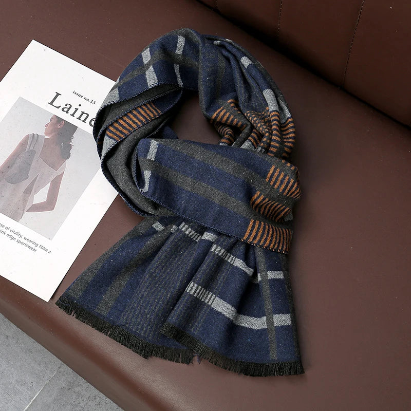 Fashion Scarves Man Autumn Winter Thick Warm Cashmere Business Long Wraps Boy Classic Shawl Free Shipping muffler