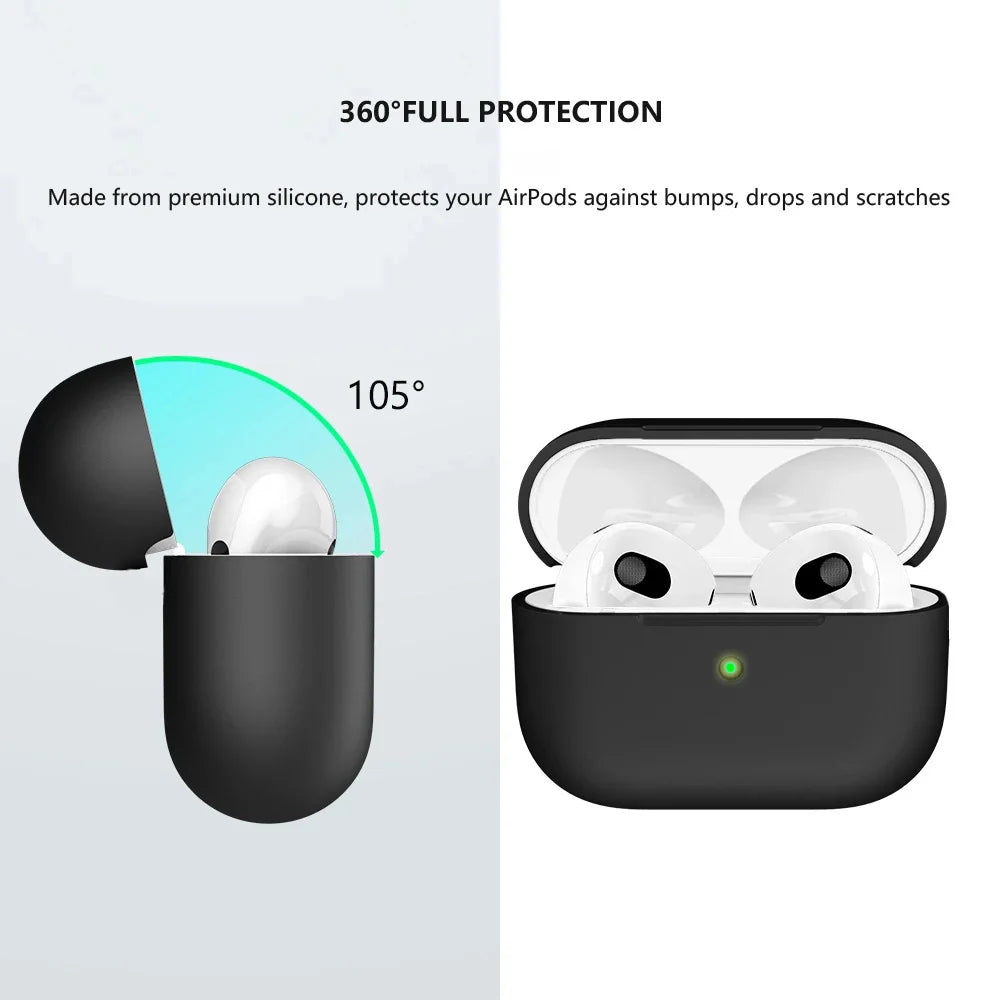 Ultra-Thin Silicone Earphone Case for AirPods 1/2 & AirPods 3 – Protective Cover for Apple AirPods Pro 2 and Earbuds