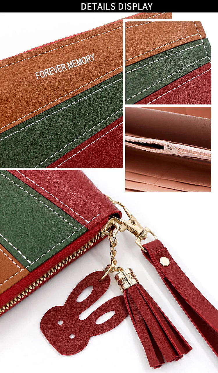 New Long Women Wallets Cute Fashion Multifunctional Clutch Female Wallet Card Holder Luxury PU Leather Women's Purses