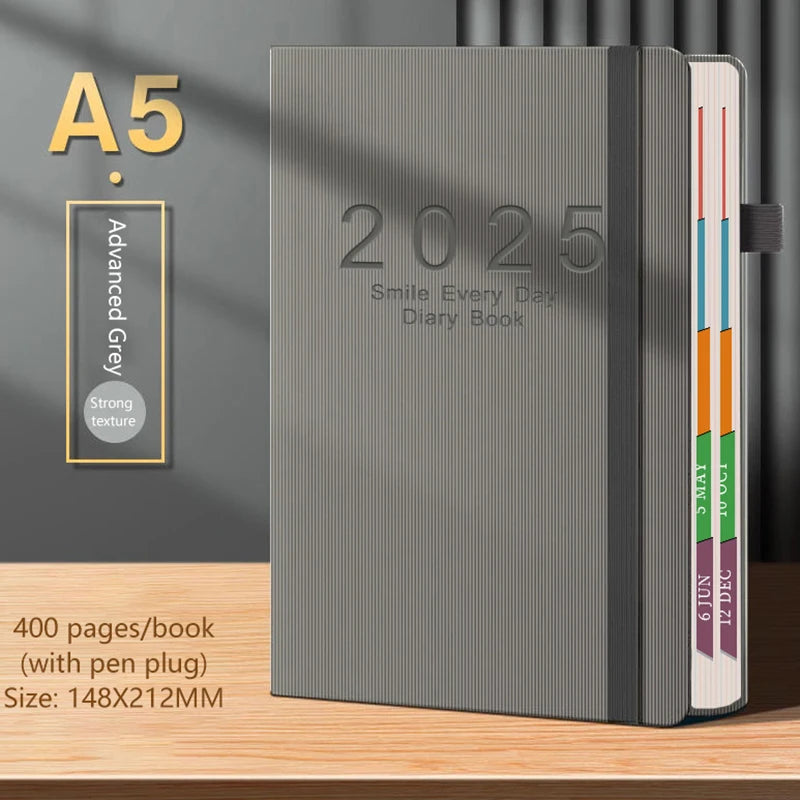 Simple Agenda Book Business Management Plan Notebook Calendar Notepad Efficiency Notebook Office Supply Students Stationery