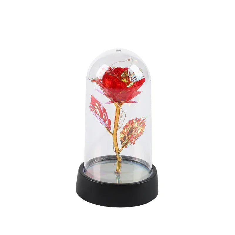 New LED Simulation Rose Flower Light Beautiful Realistic Looking Night Light  Eternal Flower Party Supplies For Valentine's Day