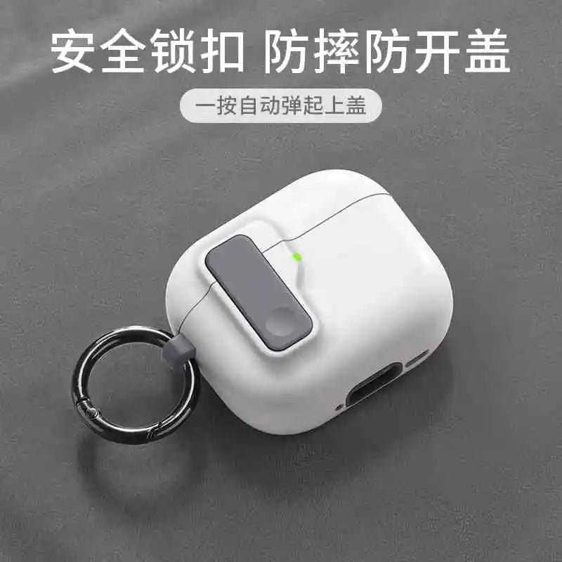 2025 New Hard Protector for AirPods 4 with Magnetic Lid Lock Hybrid Case Luxury Protection Cover for Apple AirPods 4(USB C)