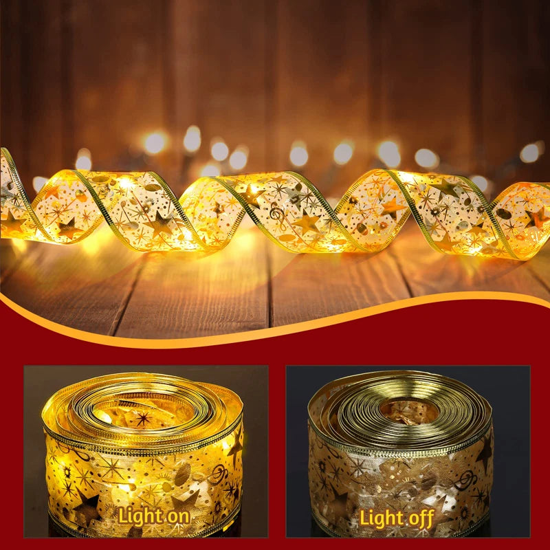 New Year & Christmas LED String Lights – Available in 1/2/3/5/10m, Perfect for Tree Decor, Fairy Ribbon Lights, and Festive Home Garland Ornaments"