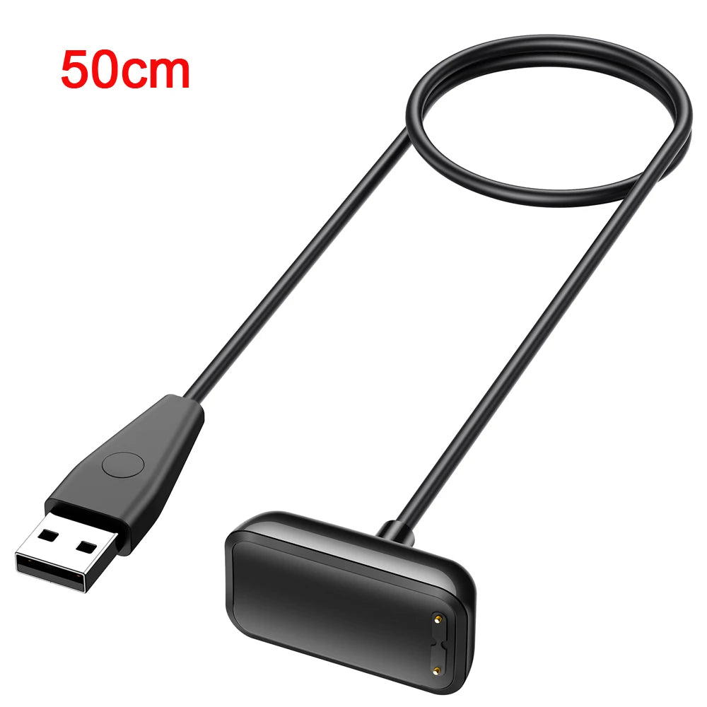 100cm/50cm USB Charger For Fitbit Charge 5 Charging Cable For Fitbit Luxe USB Charging Charger Dock With Reset Function