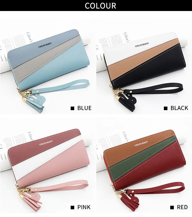 New Long Women Wallets Cute Fashion Multifunctional Clutch Female Wallet Card Holder Luxury PU Leather Women's Purses