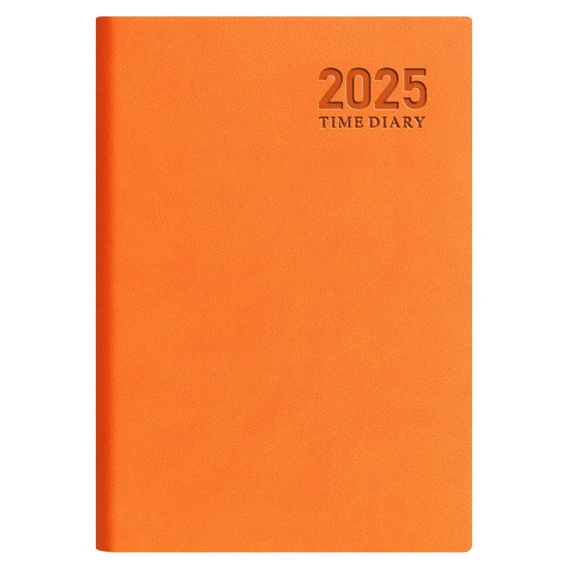 2025 Daily Planners A5 English Thicken 400 Page Schedule Notebook PU Leather Colorful Month Index Agenda Office School Supplies