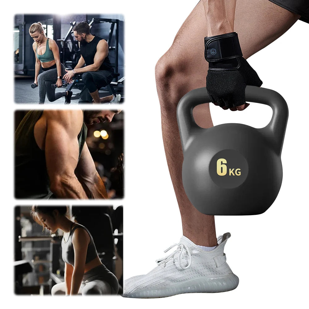 Kettlebell Kettle Dumbbells Water-filled Kettlebell Anti Slip Grip Kettlebell Weights 6KG Dumbbell for Home Gym Equipment