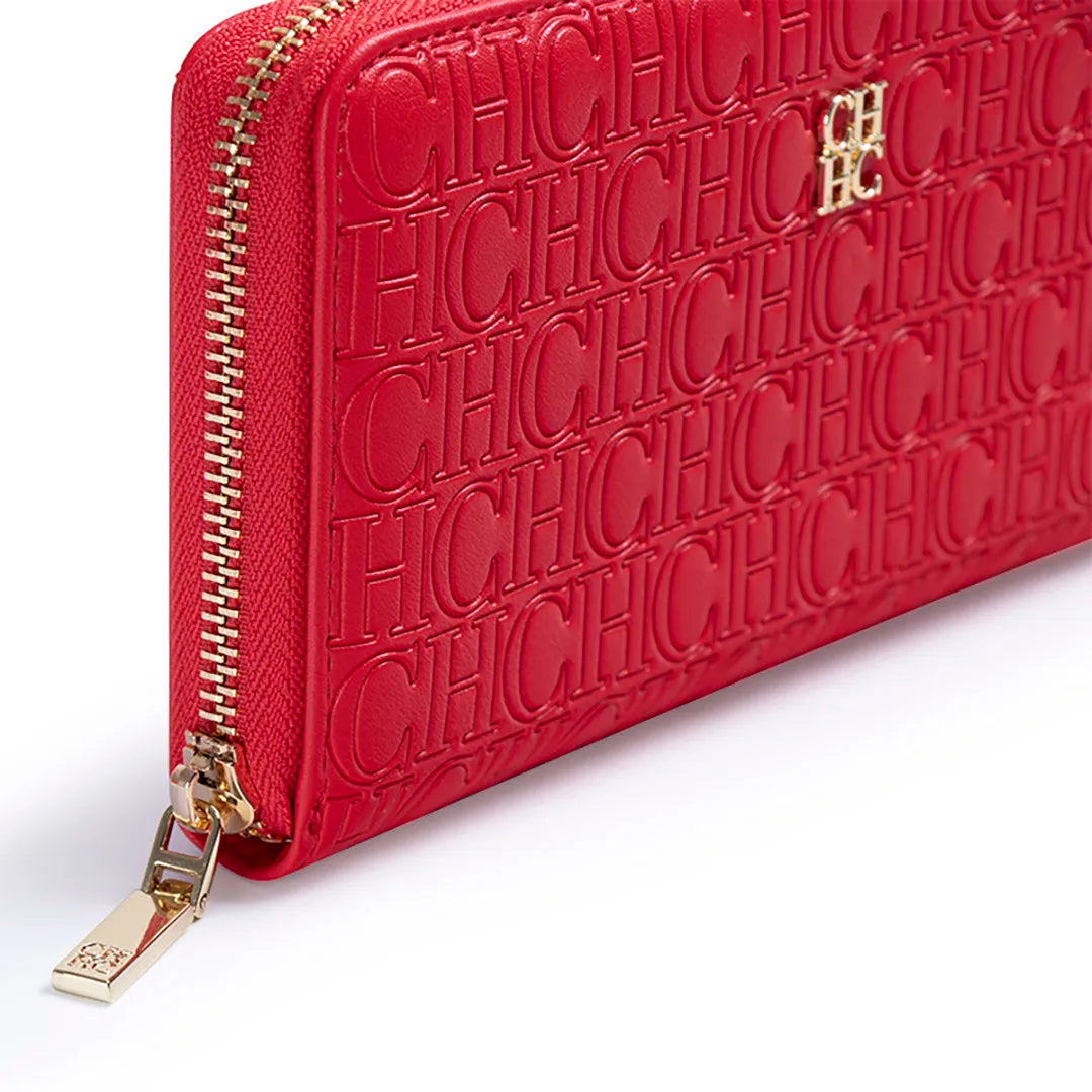 CH Women's Solid Colour Long Wallet Niche Design Fashion Simple Large Capacity Bag Luxury Temperament Vintage Classic Wallet
