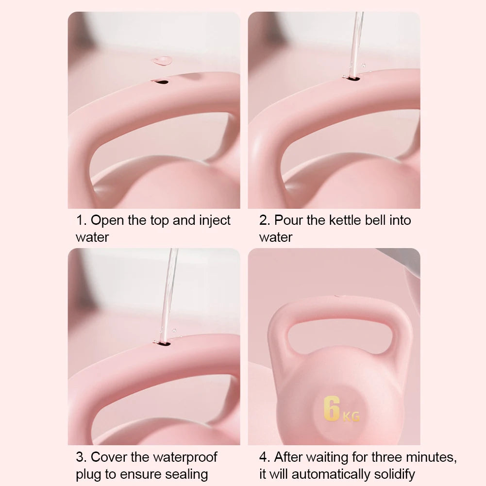 Kettlebell Kettle Dumbbells Water-filled Kettlebell Anti Slip Grip Kettlebell Weights 6KG Dumbbell for Home Gym Equipment