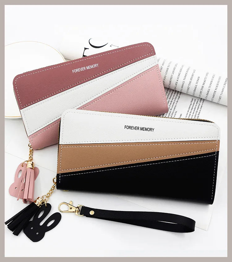 New Long Women Wallets Cute Fashion Multifunctional Clutch Female Wallet Card Holder Luxury PU Leather Women's Purses
