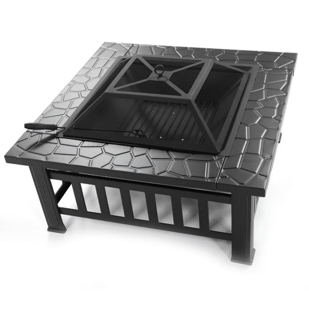 Natural stone fire pit, courtyard retro heating stove, outdoor fire pit platform,  fire column homestay baking stove, winter