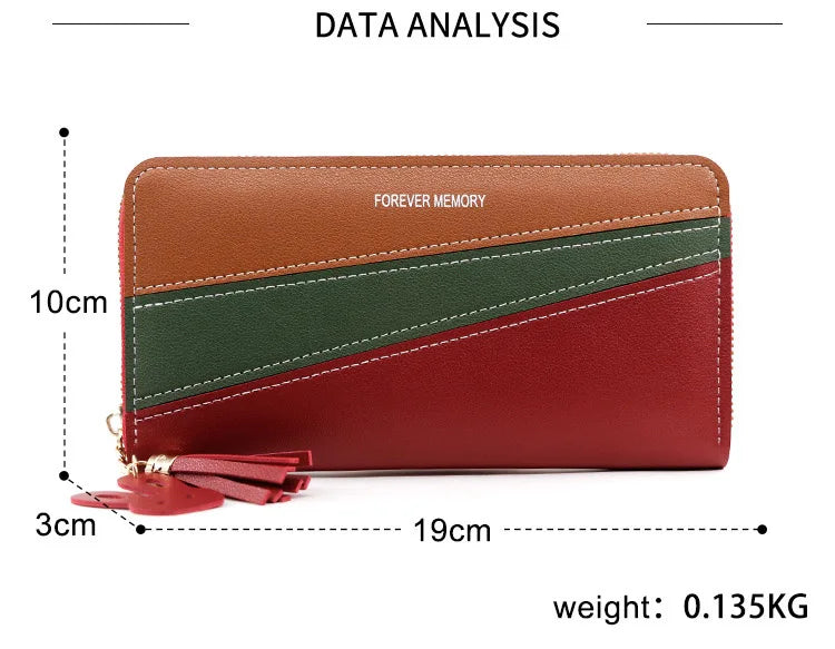 New Long Women Wallets Cute Fashion Multifunctional Clutch Female Wallet Card Holder Luxury PU Leather Women's Purses