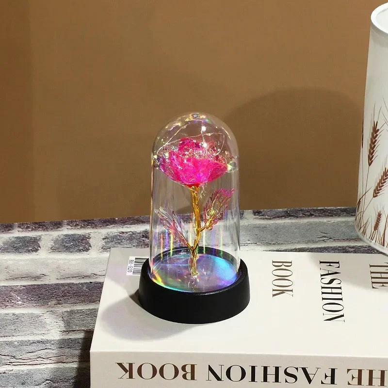 New LED Simulation Rose Flower Light Beautiful Realistic Looking Night Light  Eternal Flower Party Supplies For Valentine's Day