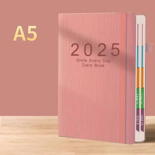 2025 New Plan: 400 page Calendar Log Self discipline Check in Time Management One page per day, 365 day Plan Office for Students