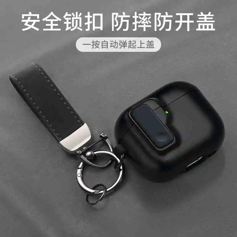 2025 New Hard Protector for AirPods 4 with Magnetic Lid Lock Hybrid Case Luxury Protection Cover for Apple AirPods 4(USB C)