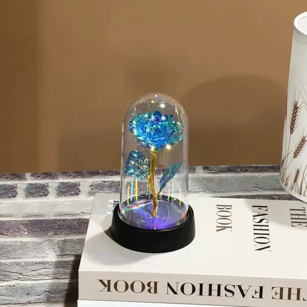 New LED Simulation Rose Flower Light Beautiful Realistic Looking Night Light  Eternal Flower Party Supplies For Valentine's Day