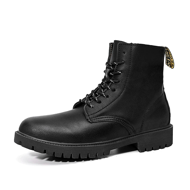New Arrivals Brown Ankle Boots For Women Big Size 37-47 Lace-Up High Top Shoes Men's Boots Comfortable Flat Leather Boots Male