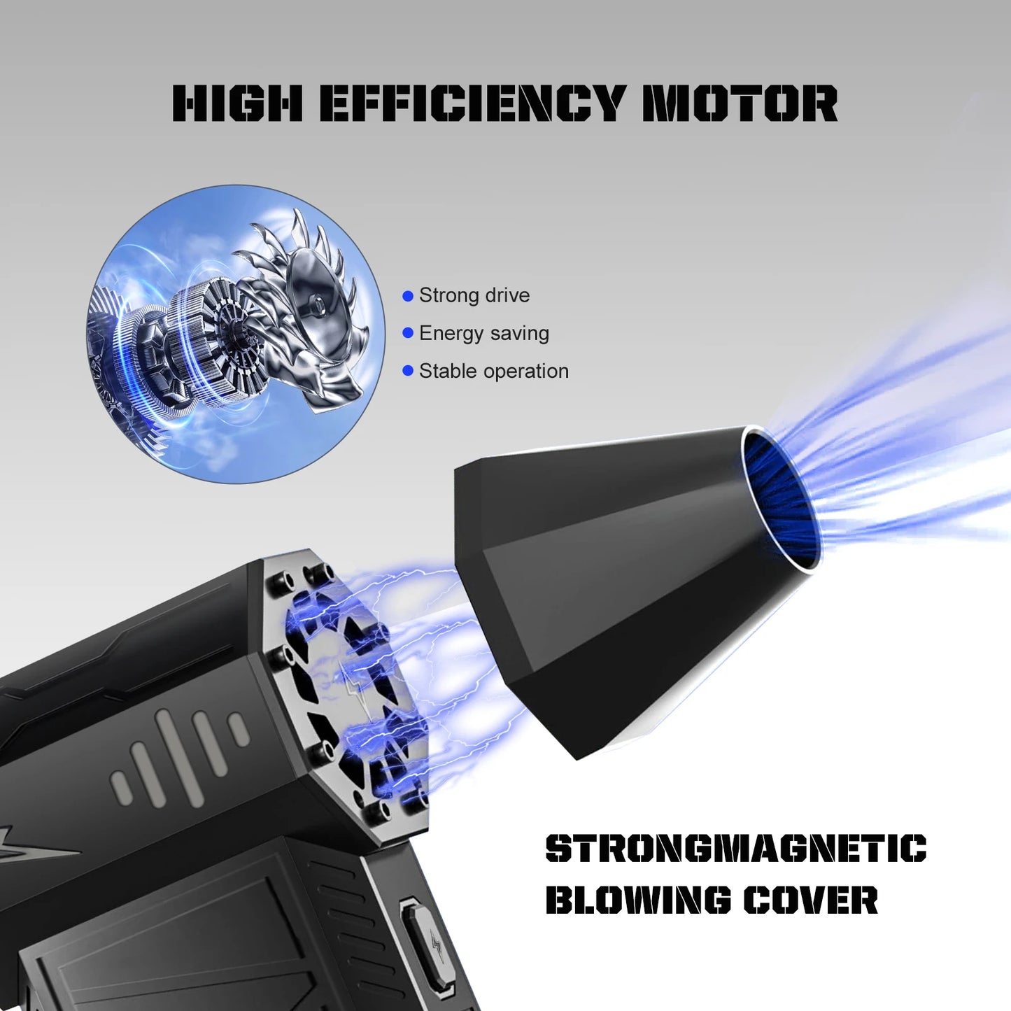 THERAGUN X3Pro Mini Handheld Turbo Jet Fan,150000RPM Powerful Compressed air Duster for Car Dryer/PC/Home-Industrial Duct Blower