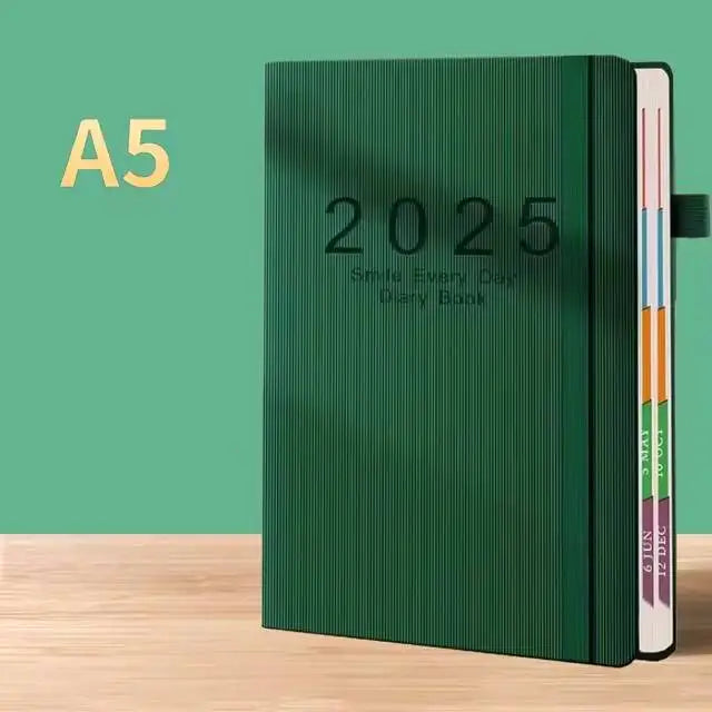 2025 New Plan: 400 page Calendar Log Self discipline Check in Time Management One page per day, 365 day Plan Office for Students