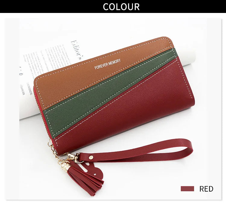 New Long Women Wallets Cute Fashion Multifunctional Clutch Female Wallet Card Holder Luxury PU Leather Women's Purses