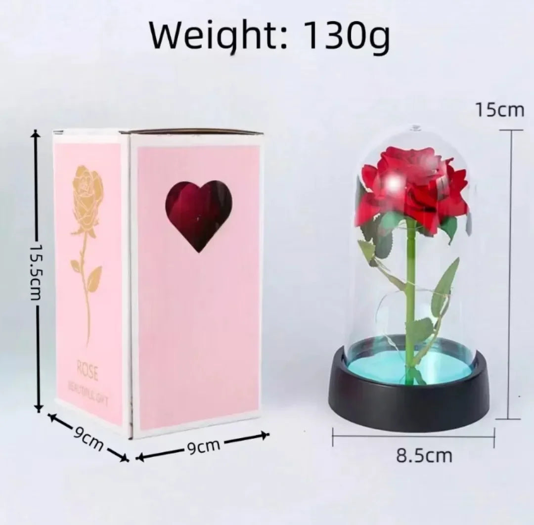 New LED Simulation Rose Flower Light Beautiful Realistic Looking Night Light  Eternal Flower Party Supplies For Valentine's Day