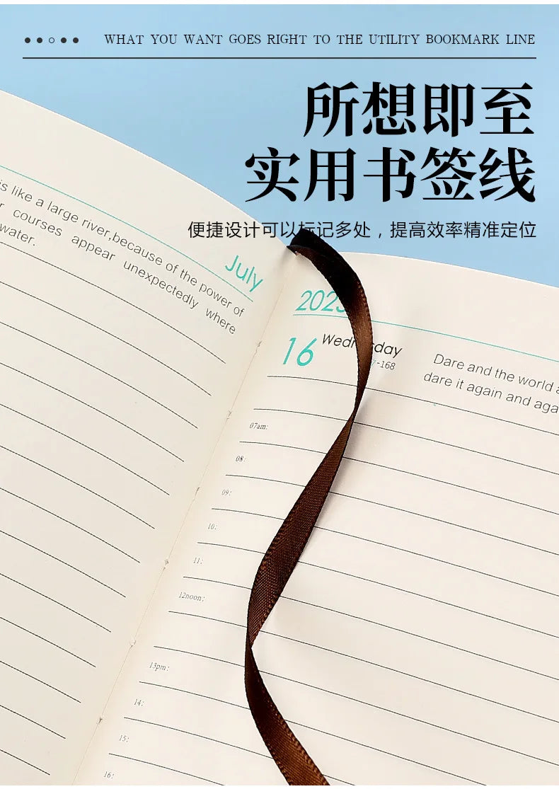 2025 Agenda Book Customized Logo Time Management A5 Plan Book English Notepad Business Diary Wholesale agenda planner  diary
