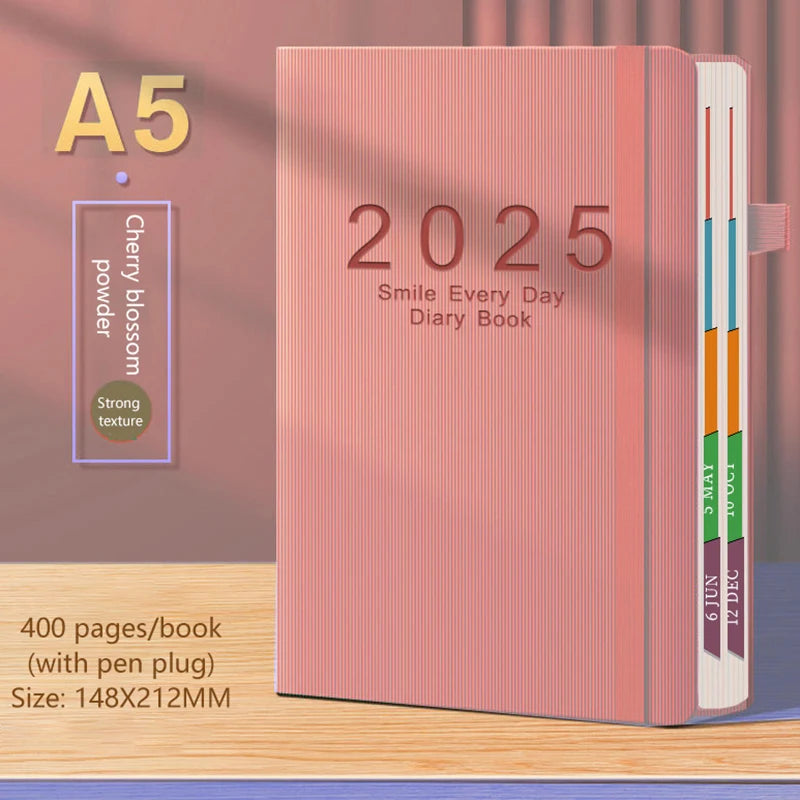 Simple Agenda Book Business Management Plan Notebook Calendar Notepad Efficiency Notebook Office Supply Students Stationery